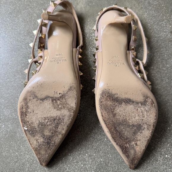 Valentino Women's Rockstud Heels - Nude - Picture 4 of 4